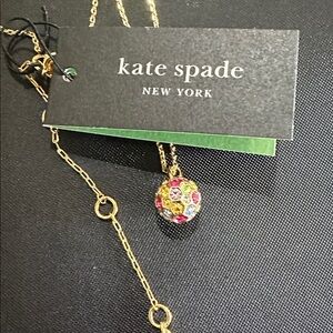 Kate Spade Gold Necklace with Multicolor Pendant